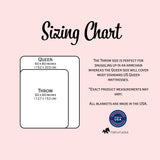 sizing chart for personalized blanket