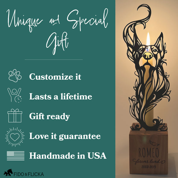 doberman personalized candle pet loss gift ready