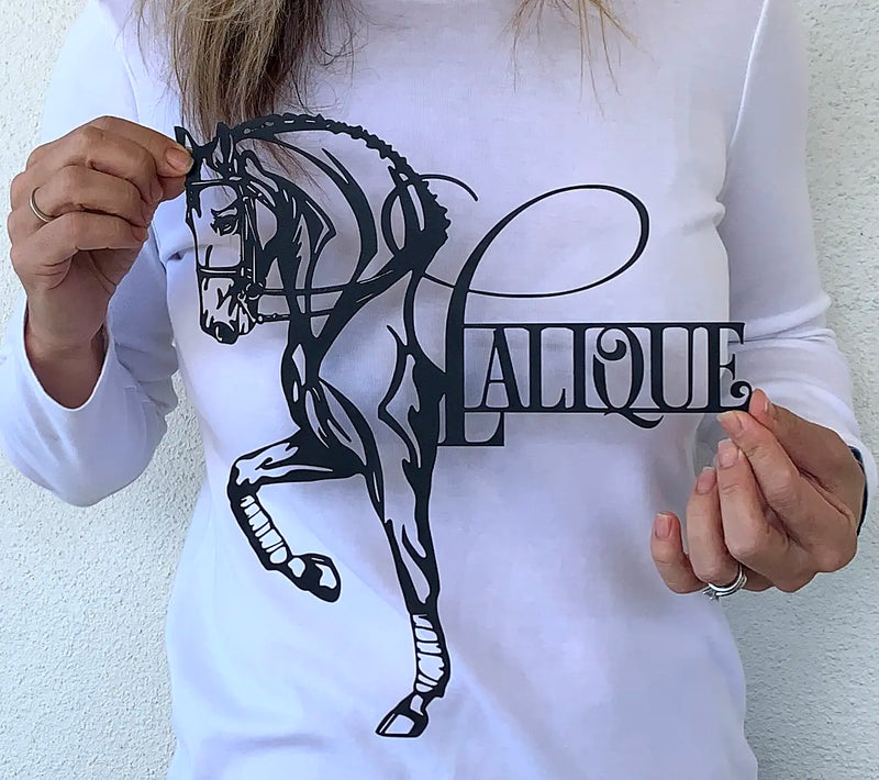 dressage horse metal name plate