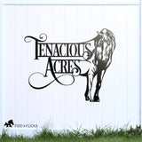 horse farm sign featuring mare and foal
