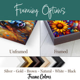 framing options for pet portrait with frame color options