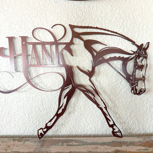 hunter under saddle horse sign personalized