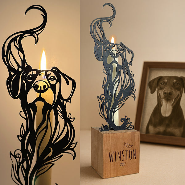 custom pet memorial candle holder