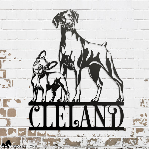 custom dog metal sign