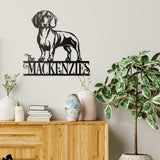 personalized dachshund wall decor sign in living room
