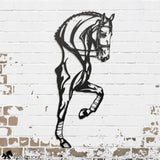 beautiful dressage horse metal wall art