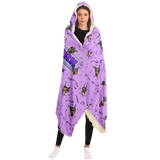 doberdork lavender hooded blanket 
