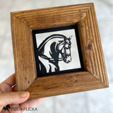 small handmade dressage horse wall art ornament