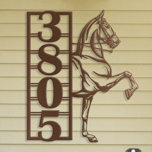 American saddlebred horse metal house street sign