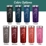 american saddlebred horse personalized tumbler in 9 colors