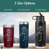 american saddlebred horse personalized tumbler sizes with custom names