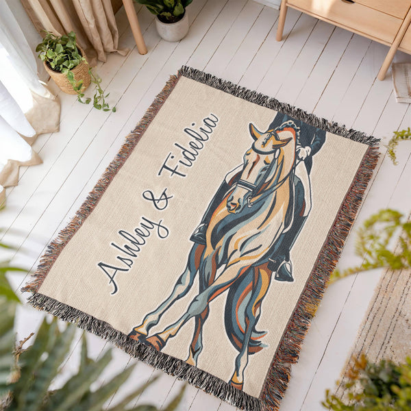 dressage horse horse and rider blanket