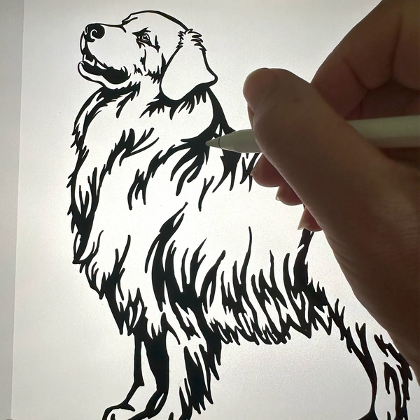 digital drawing of dog