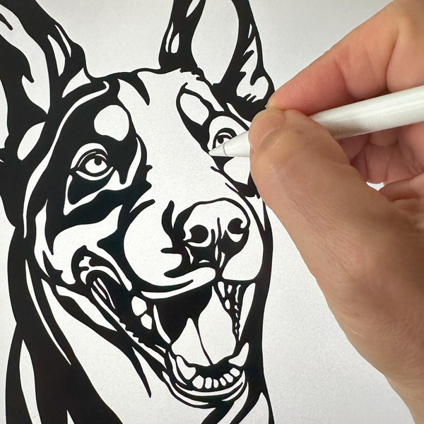 Custom Pet Illustration Upgrade for Metal Signs
