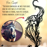 custom art created from photo of your dog, with heart felt poem