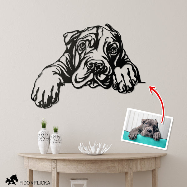 Custom Dog Portrait Metal Sign