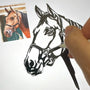 upgrade your metal sign with a custom illustration of your horse