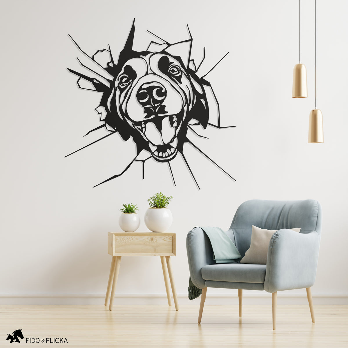 Custom Dog Portrait Metal Sign