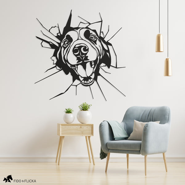 Custom Dog Portrait Metal Sign