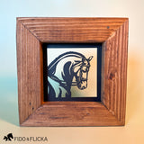 sculptural metal and wood dressage horse portrait wall art charming