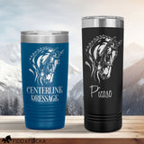 dressage horse custom engraved tumbler with name