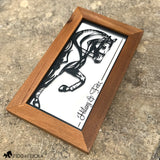 dressage horse personalized gift made of metal and wood