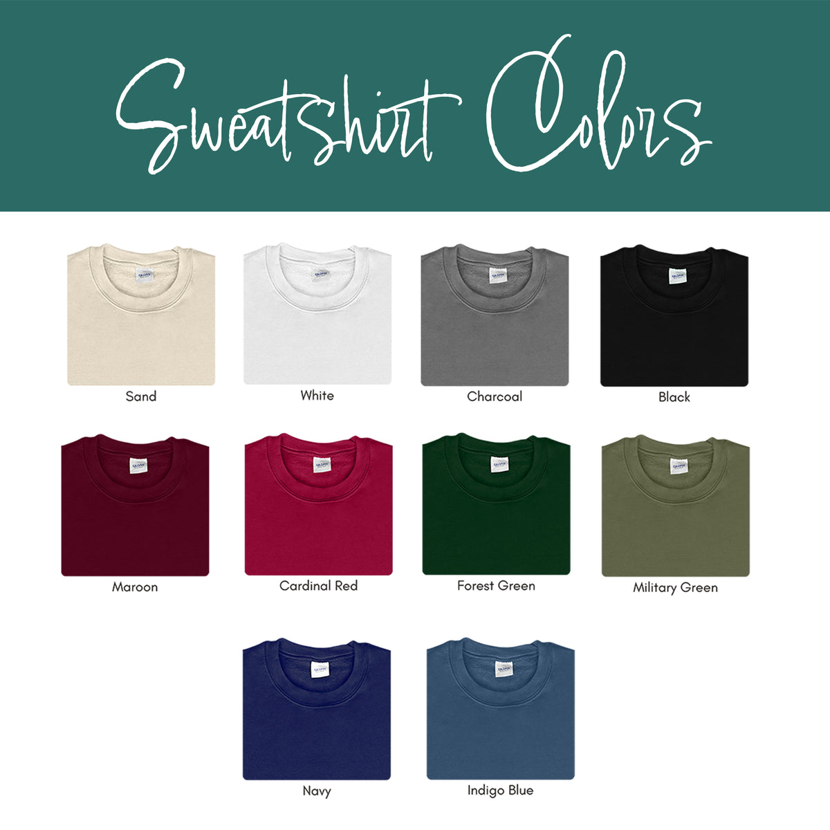embroidered sweatshirt colors