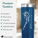 premium quality stainless steel tumblers that are personalized and hold drink temperature longer