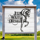 dressage training metal sign personalized
