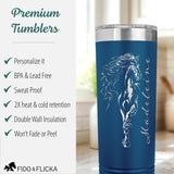 premium quality stainless steel horse tumblers that are personalized and hold drink temperature longer