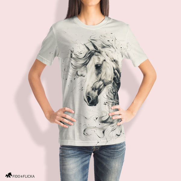 beautiful illustration horse tshirt