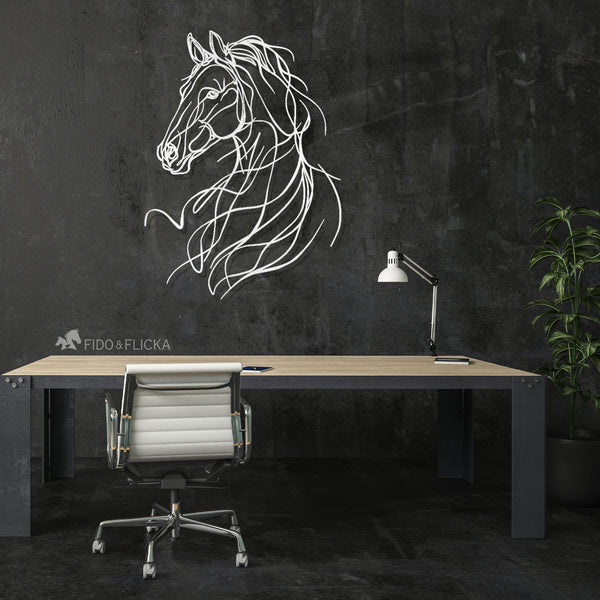 Modern Minimalistic Metal Horse Wall Art