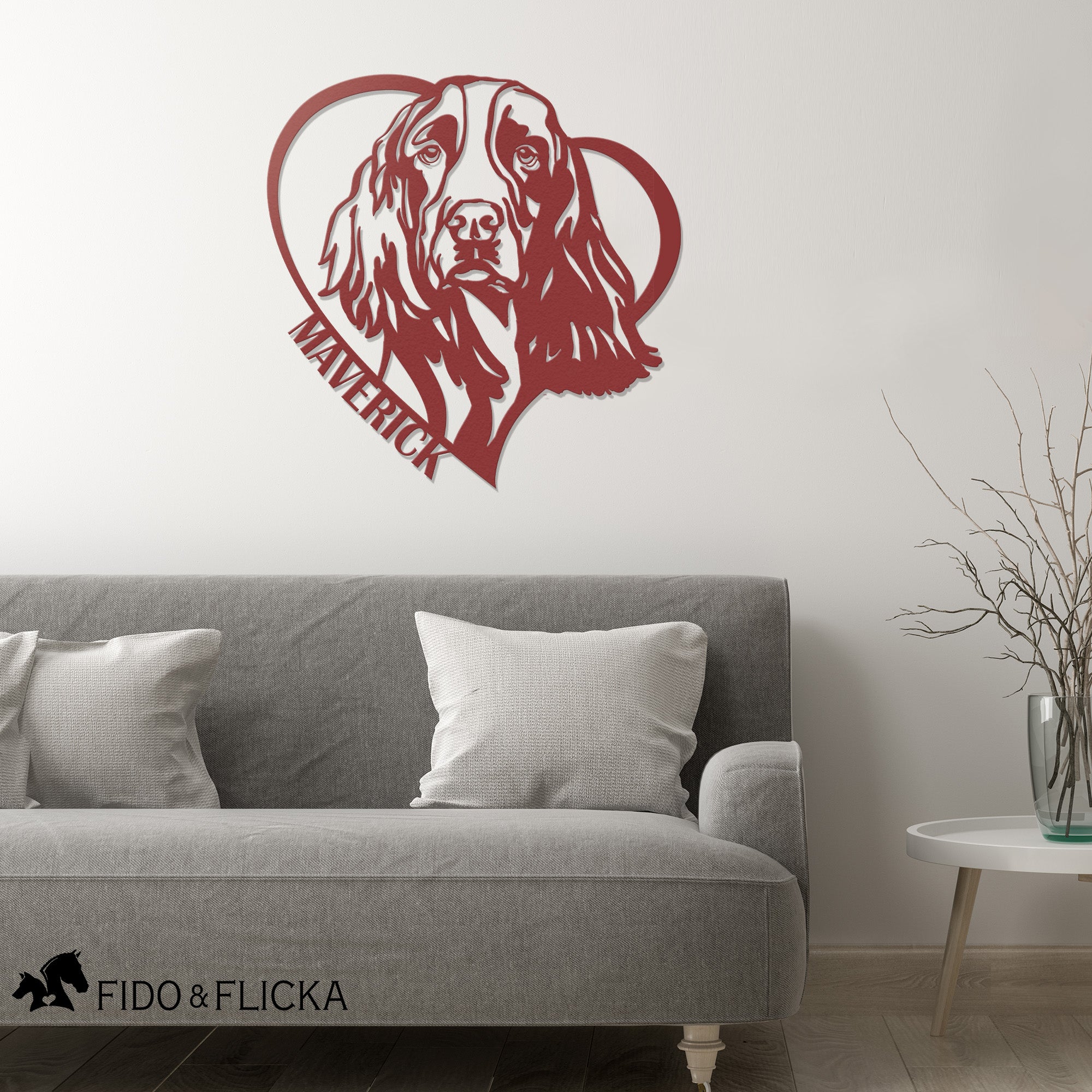 English Springer Spaniel Personalized Metal Sign – Fido & Flicka