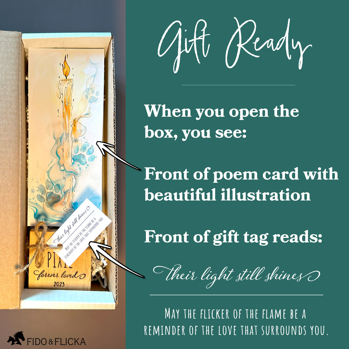 gift ready with heartfelt poem and personalized gift tag