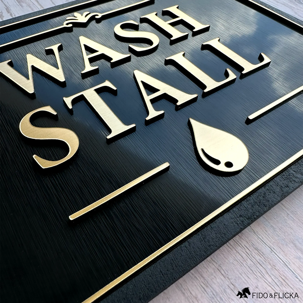 Raised Details, Made to Stand Out
Every sign is crafted with dimensional raised lettering and icons, creating a rich, layered look that feels special from every angle. The water droplet icon makes this design a natural fit for a wash stall or grooming area.