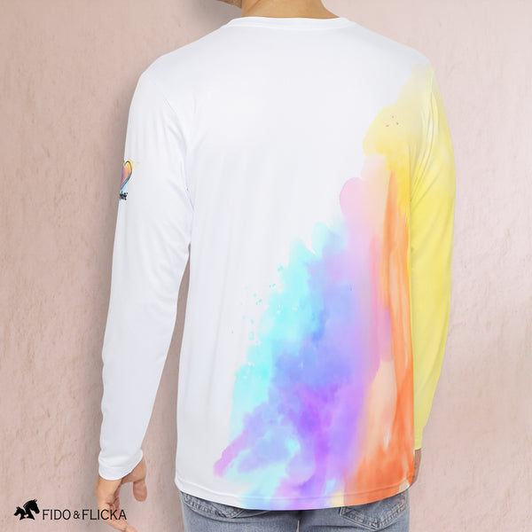Artistic Chestnut Horse Long Sleeve Shirt - Vibrant Watercolor Design