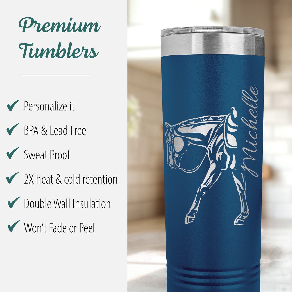 premium stainless steel tumbler features that is personalized