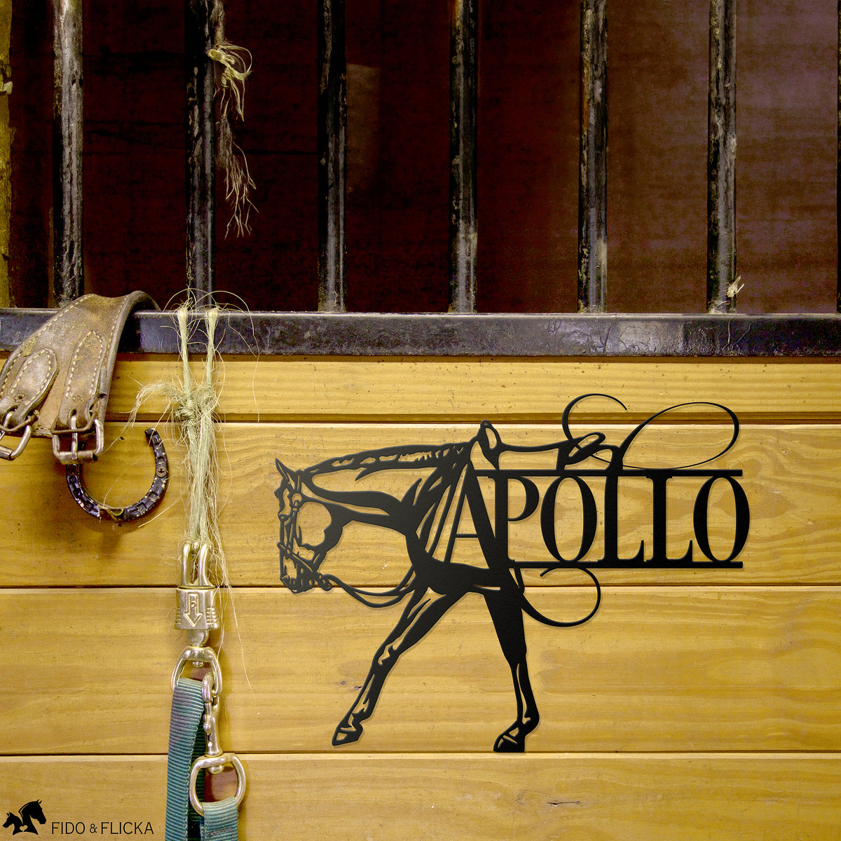 western horse stall name plate custom