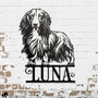 Long-Haired Dachshund metal wall decor
