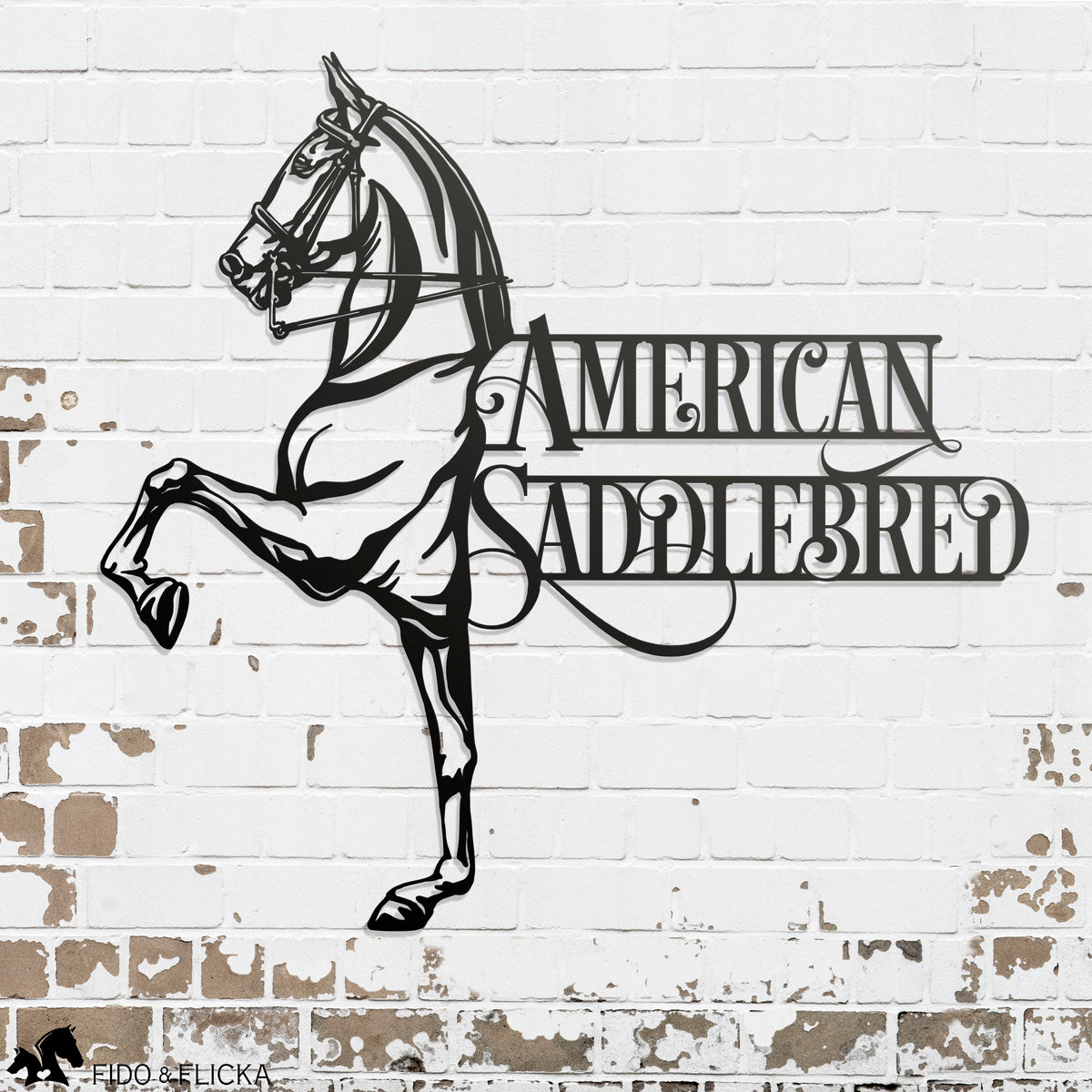 american saddlebred horse metal wall art sign