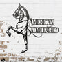 american saddlebred horse metal wall art sign