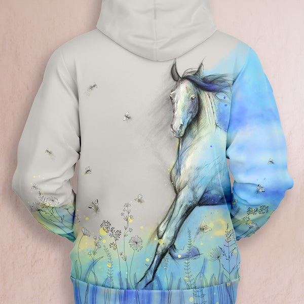 beautiful things horse hoodie back