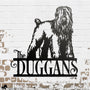 Black Russian Terrier metal personalized sign in black