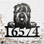 black Russian terrier custom address sign