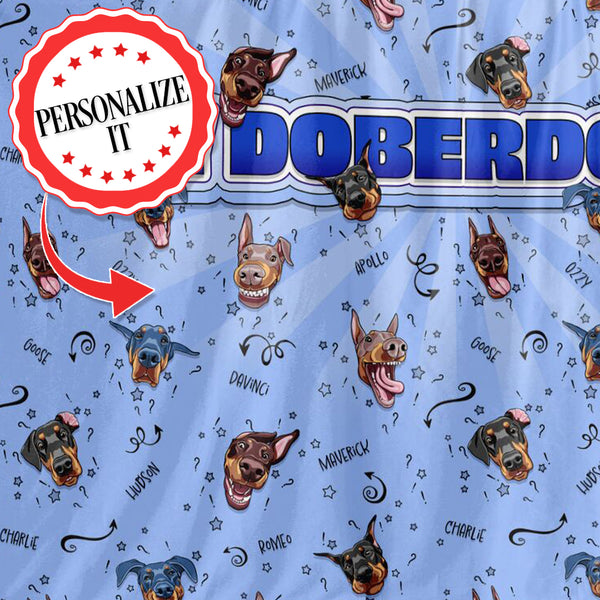 My Doberdork(s) Personalized Hooded Blanket