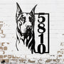 Doberman house number in black