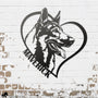 german shepherd metal wall art