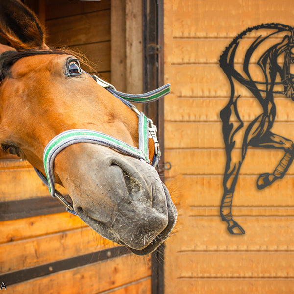 horse metal art for barn walls