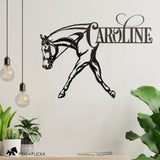 hunter under saddle personalized metal art sign