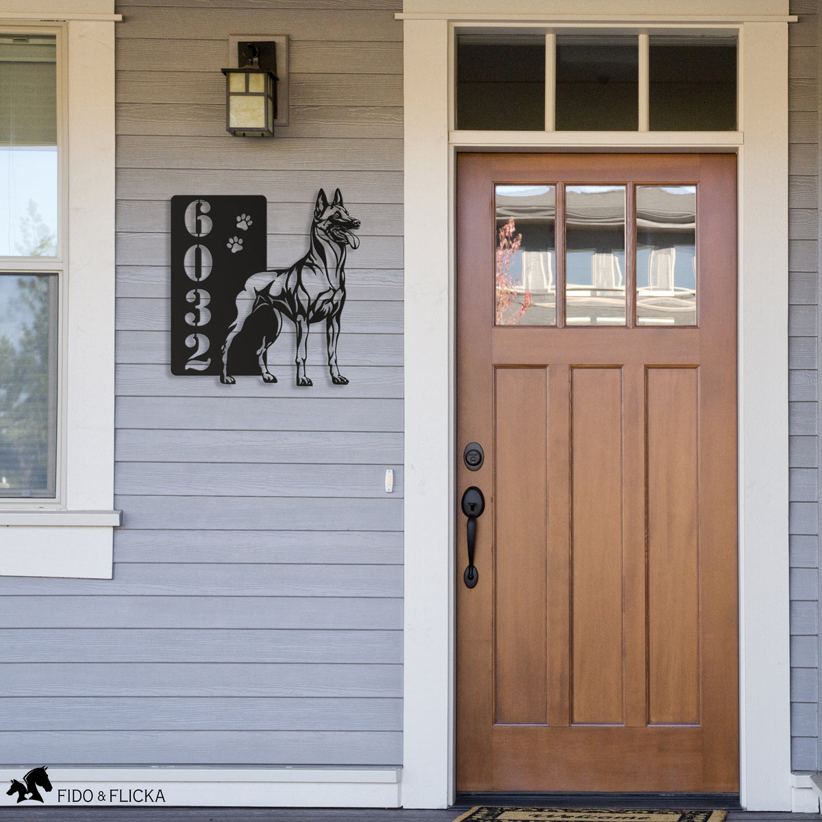 malinios metal house number sign